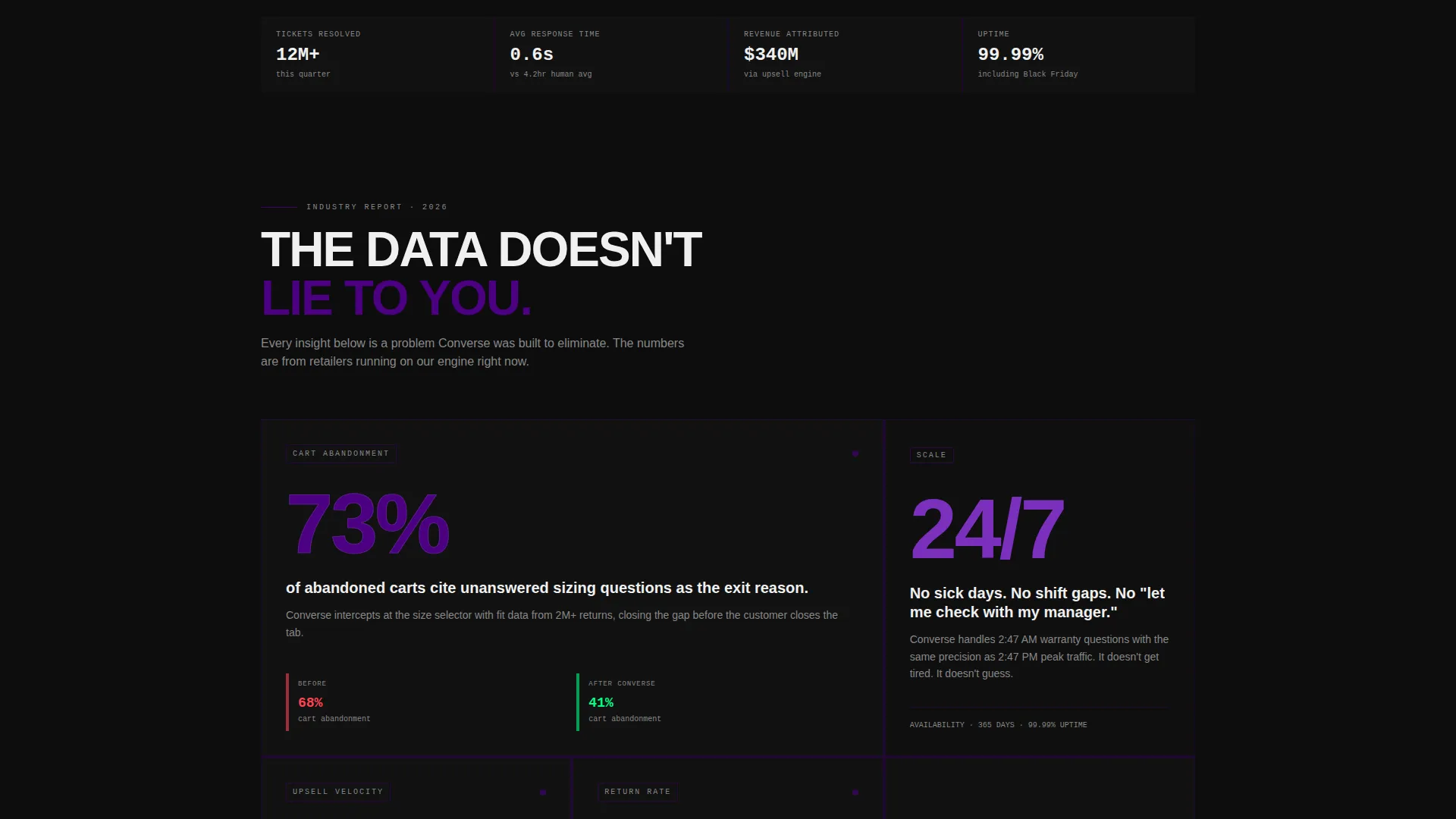 Retail AI Chatbot Bento Grid Landing Page Template