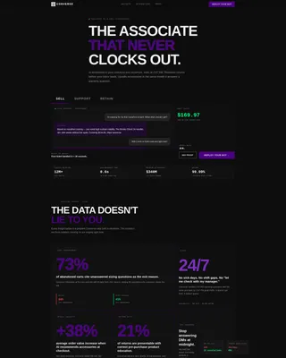 Retail AI Chatbot Bento Grid Landing Page Template