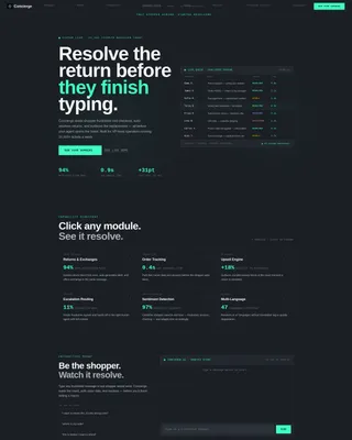 Retail AI Customer Service Landing Page Template