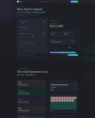 Retail AI Document Processing Landing Page Template
