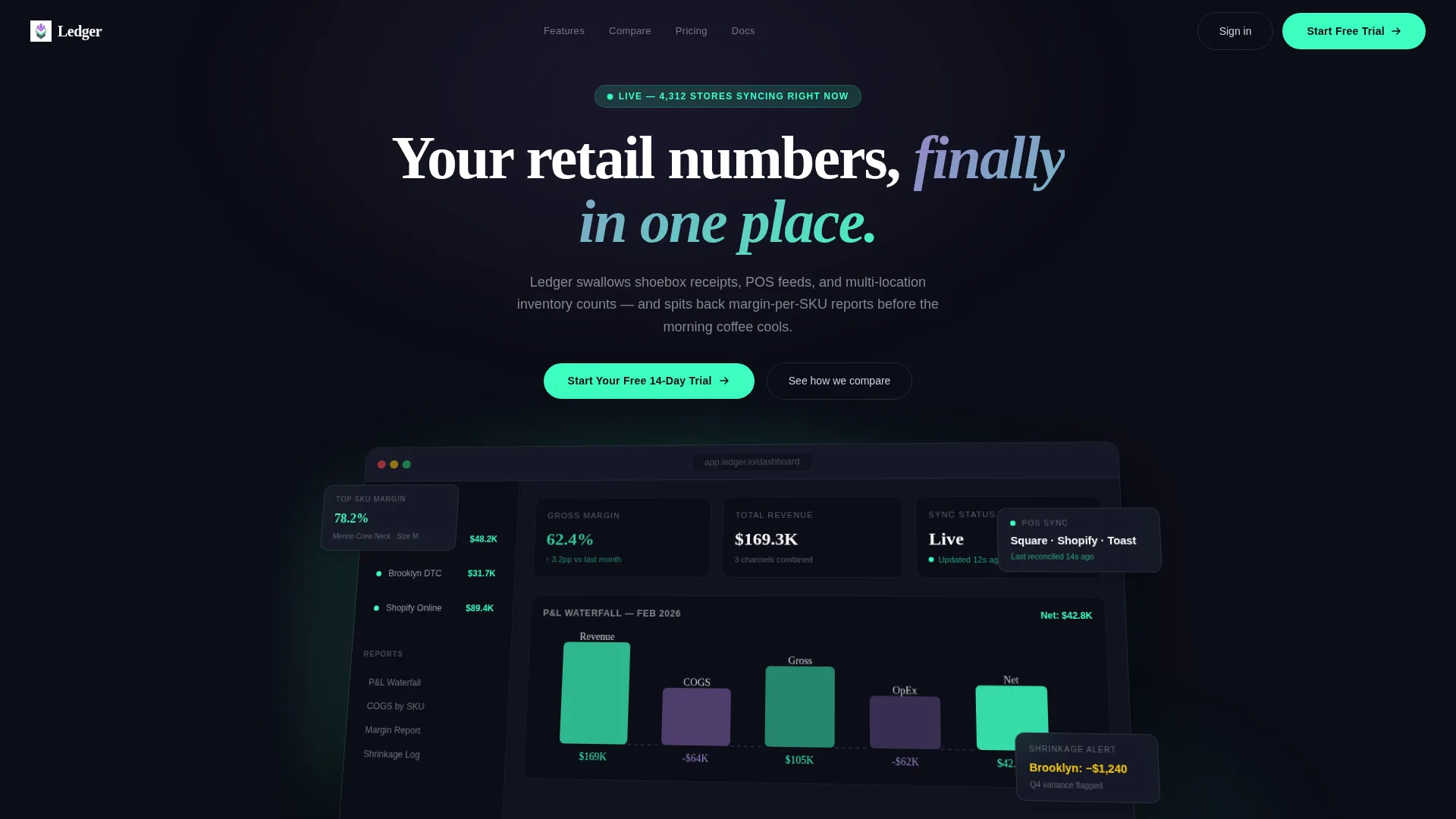 Retail Accounting Software Landing Page Template