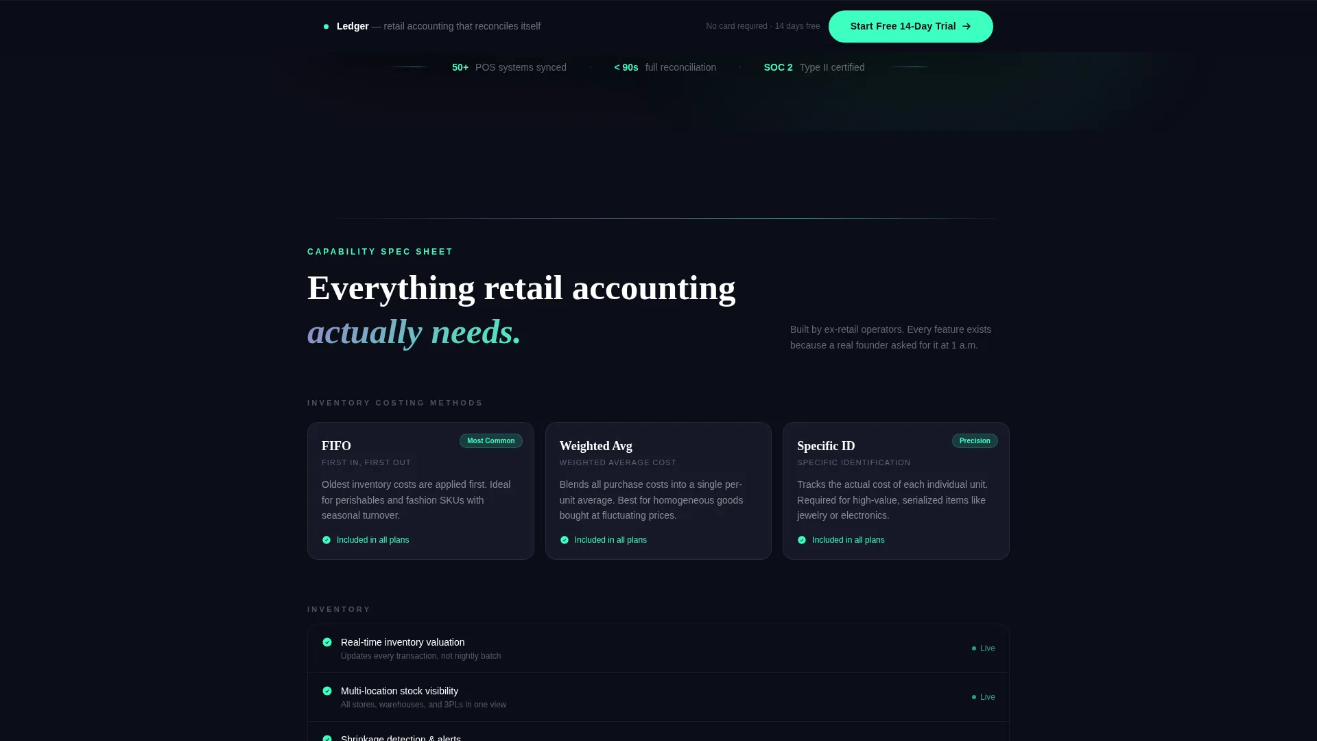 Retail Accounting Software Landing Page Template