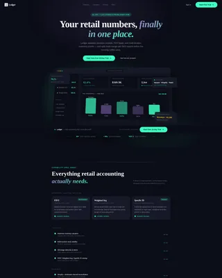 Retail Accounting Software Landing Page Template