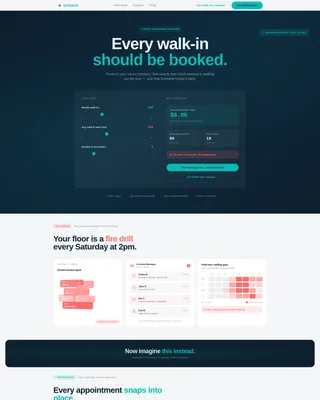 Retail Appointment Scheduling Landing Page Template