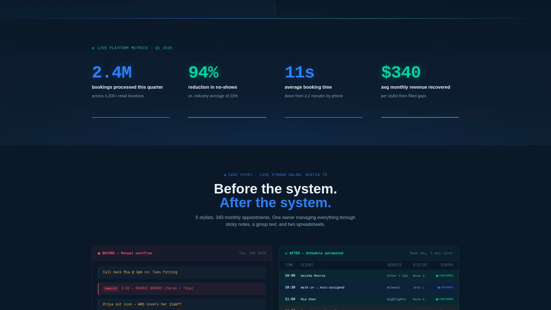 Booking Landing Page Template - Dynamic Motion