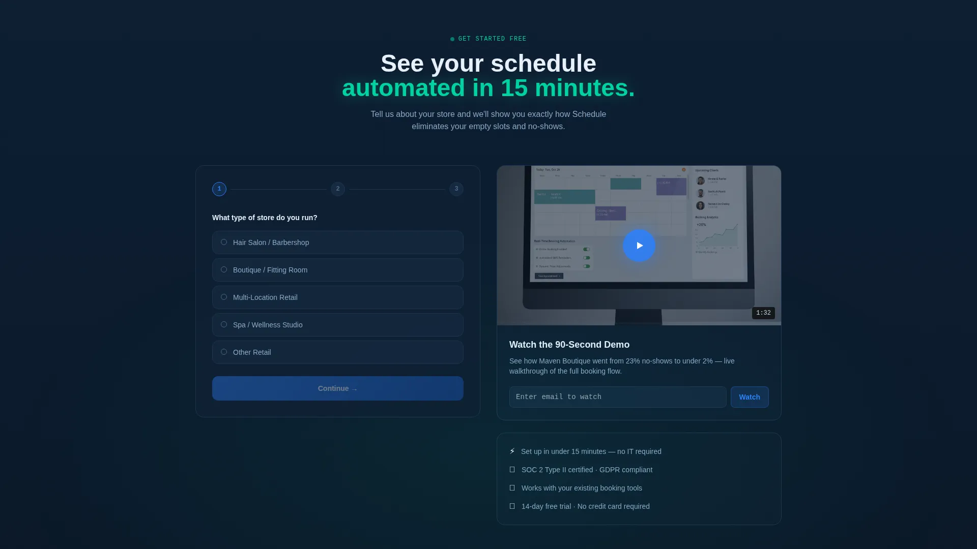 Booking Landing Page Template - Dynamic Motion