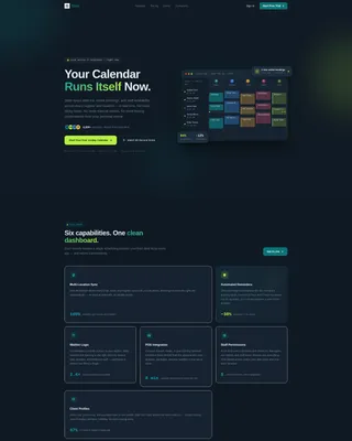 Dynamic Booking Landing Page Template for Retail Software