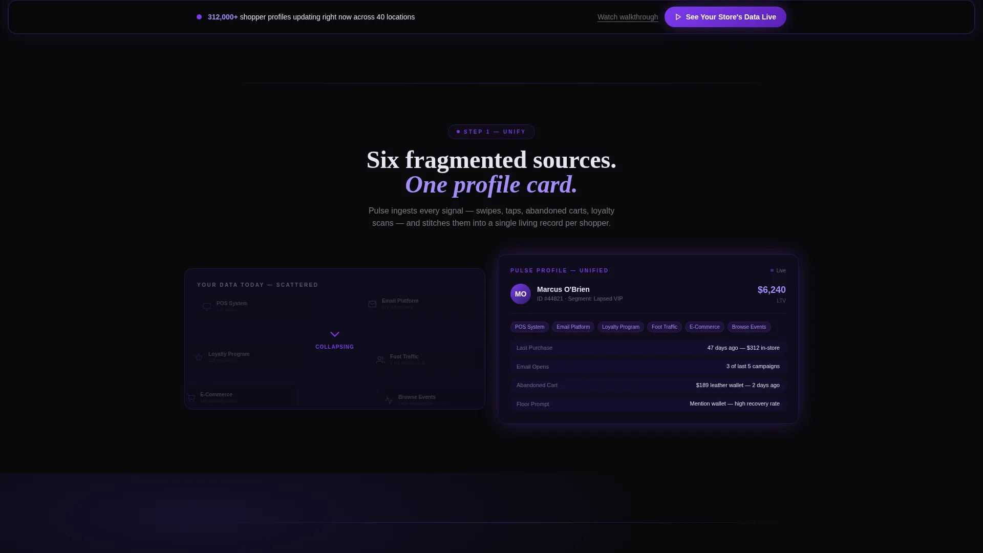 Kinetic Retail CRM Landing Page Template