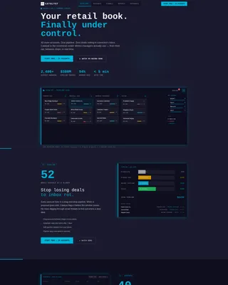 Retail Client Management Landing Page Template