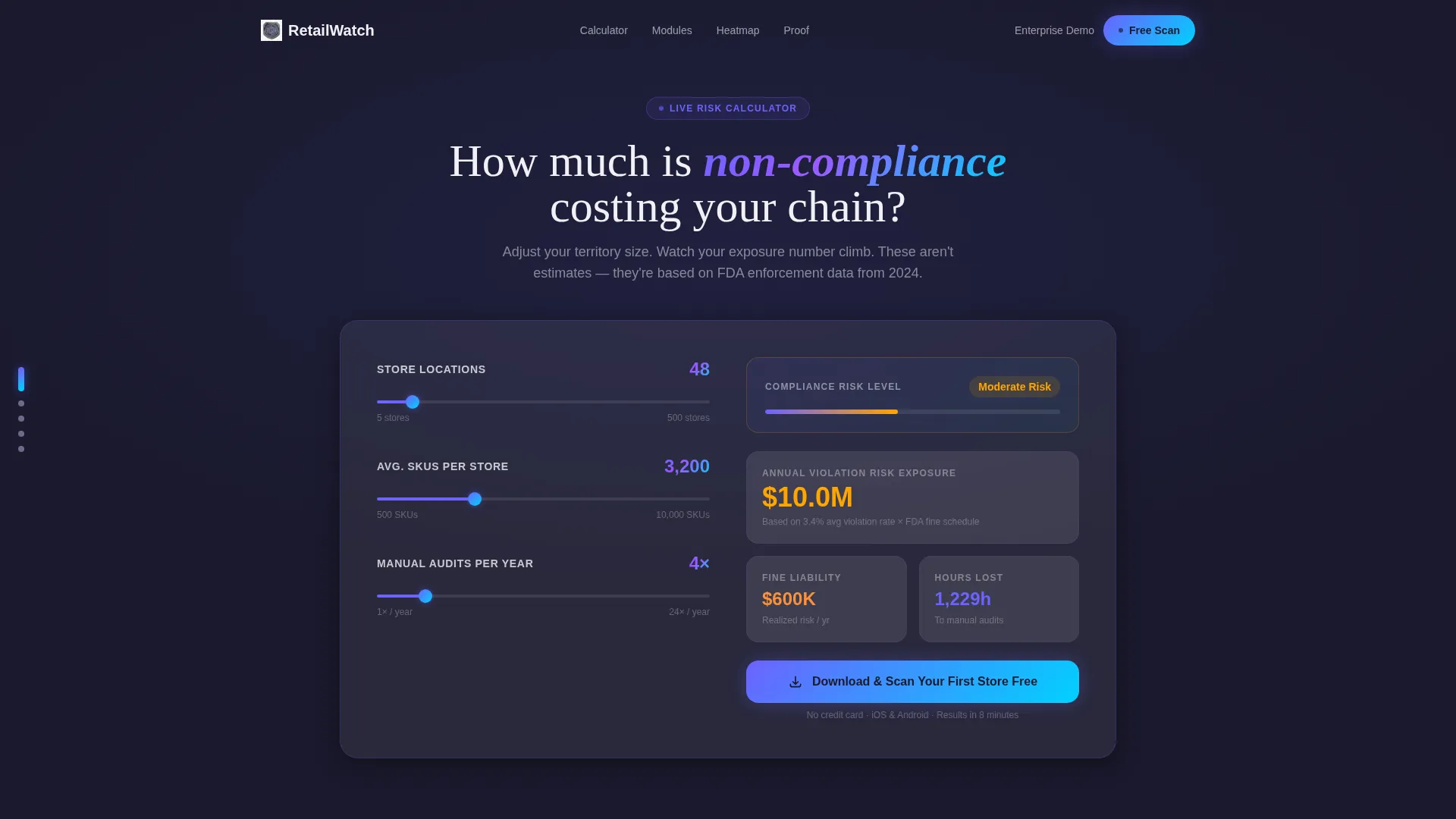 Retail Compliance Management Landing Page Template