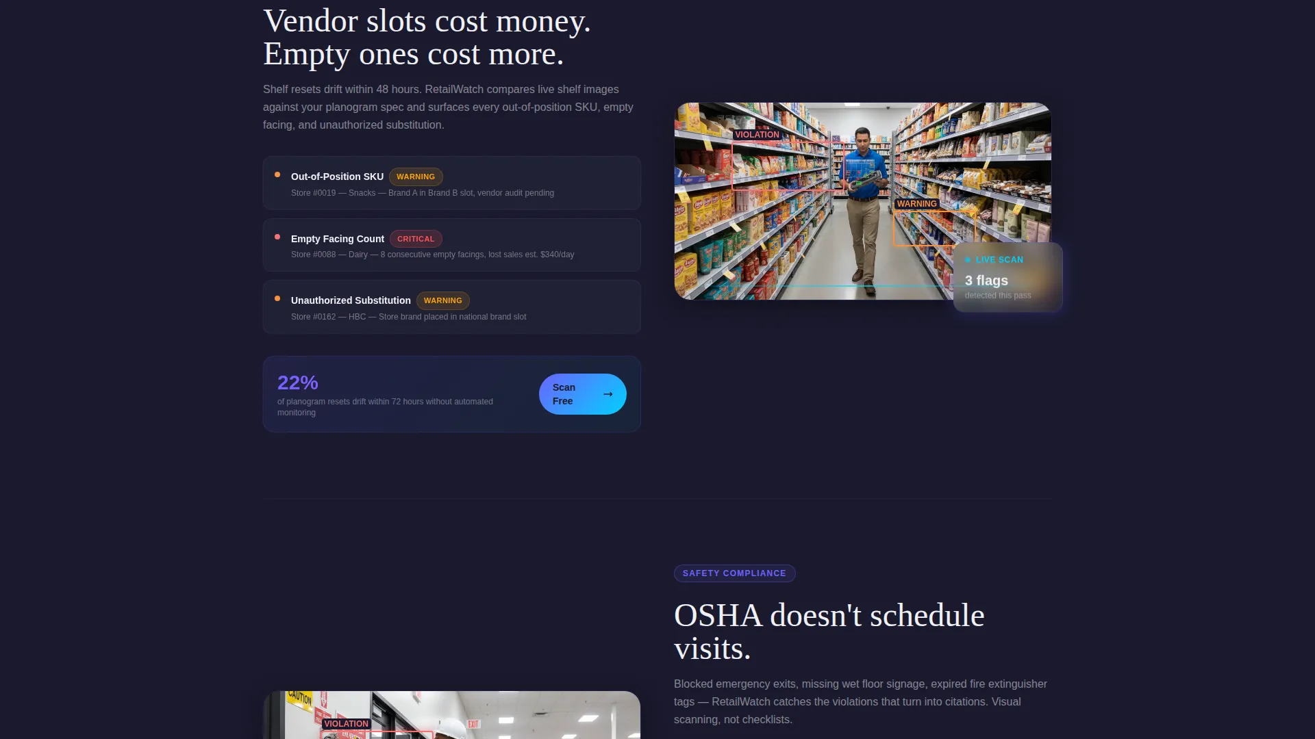 Retail Compliance Management Landing Page Template