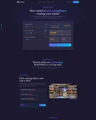 Retail Compliance Management Landing Page Template