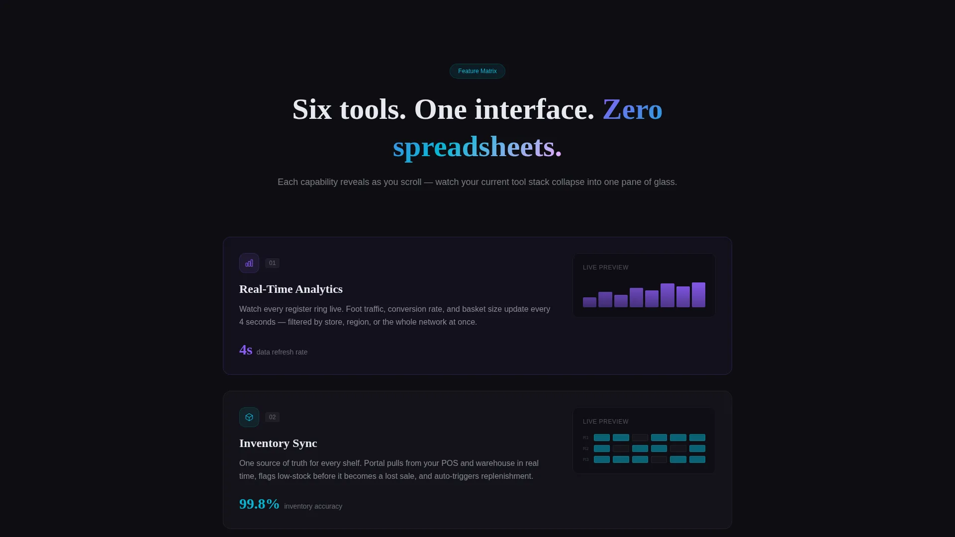 Retail Customer Portal Landing Page Template