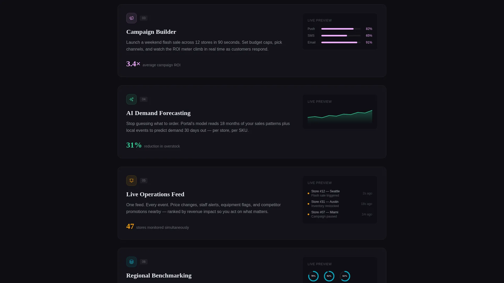 Retail Customer Portal Landing Page Template