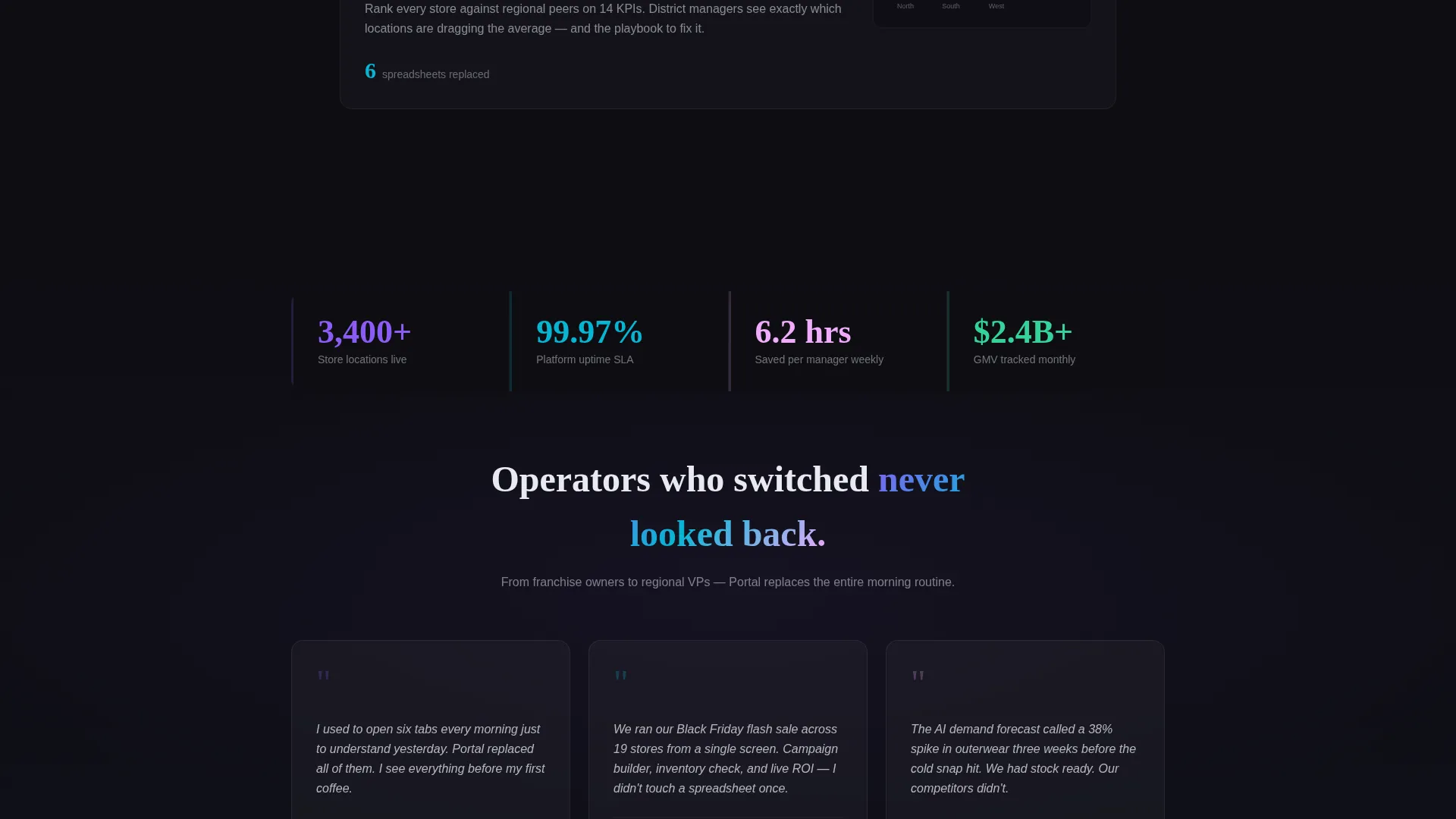 Retail Customer Portal Landing Page Template