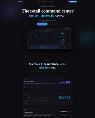 Retail Customer Portal Landing Page Template