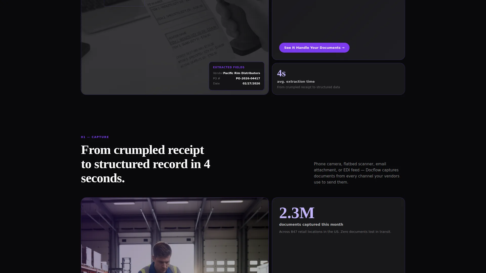 Retail Document Management Landing Page Template