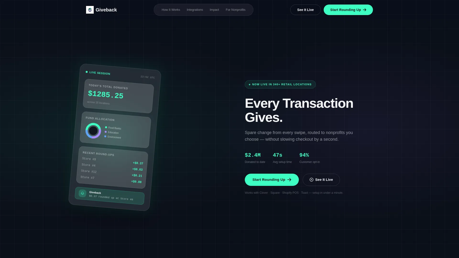 Retail Donor Management Landing Page Template