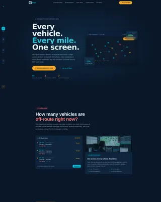 Retail Fleet Management Landing Page Template