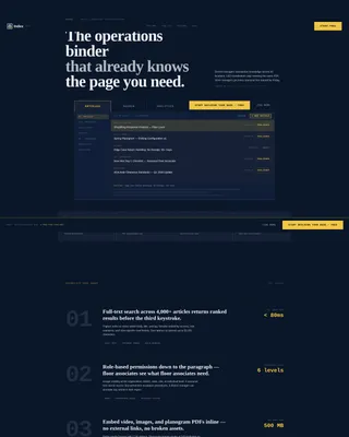 Retail Knowledge Base Landing Page Template