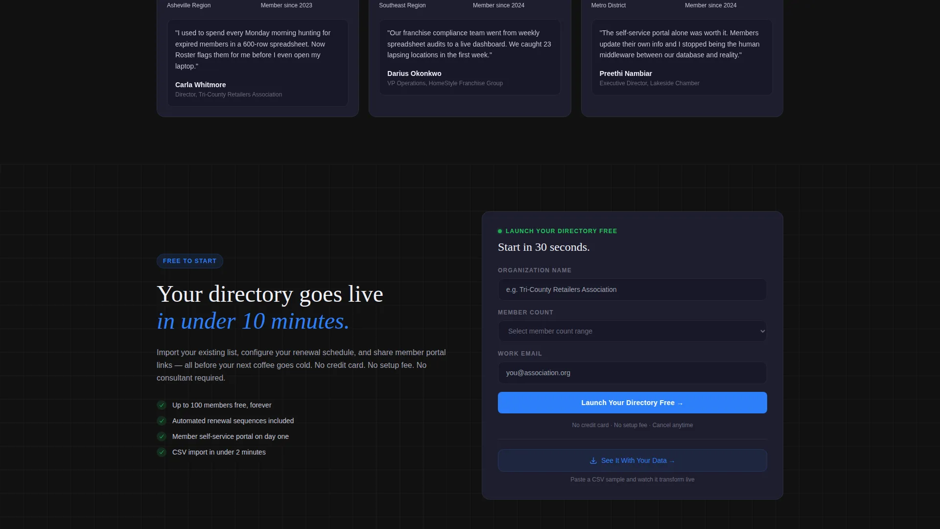 Dynamic Retail Membership Landing Page Template