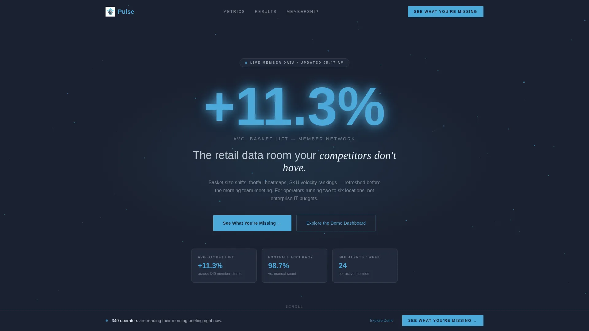 Bento Grid Retail Membership Landing Page Template