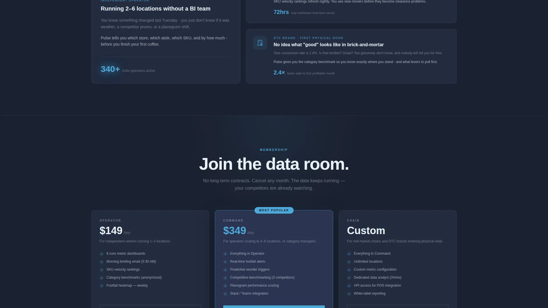 Bento Grid Retail Membership Landing Page Template