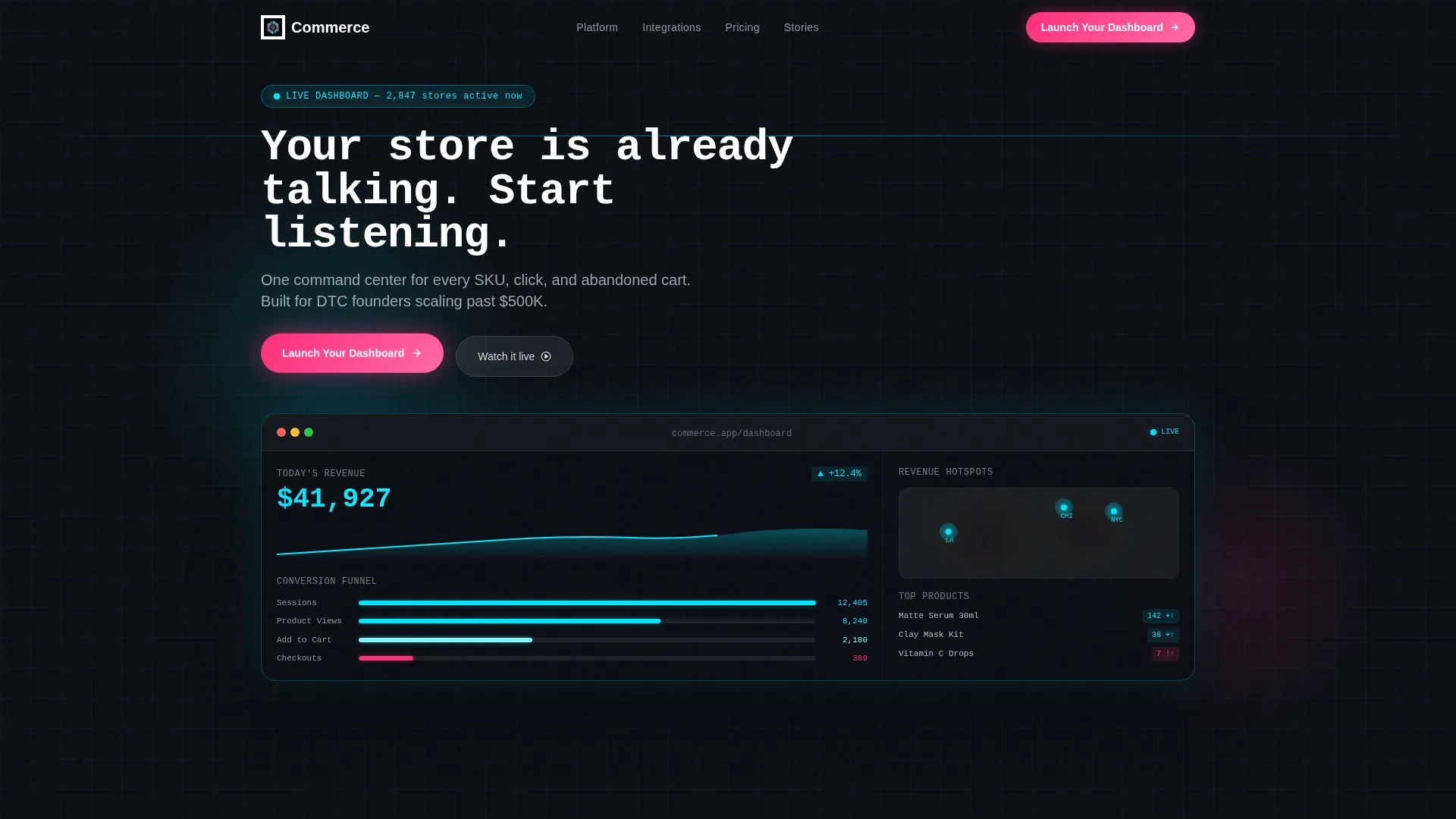 Retail Online Store Platform Landing Page Template
