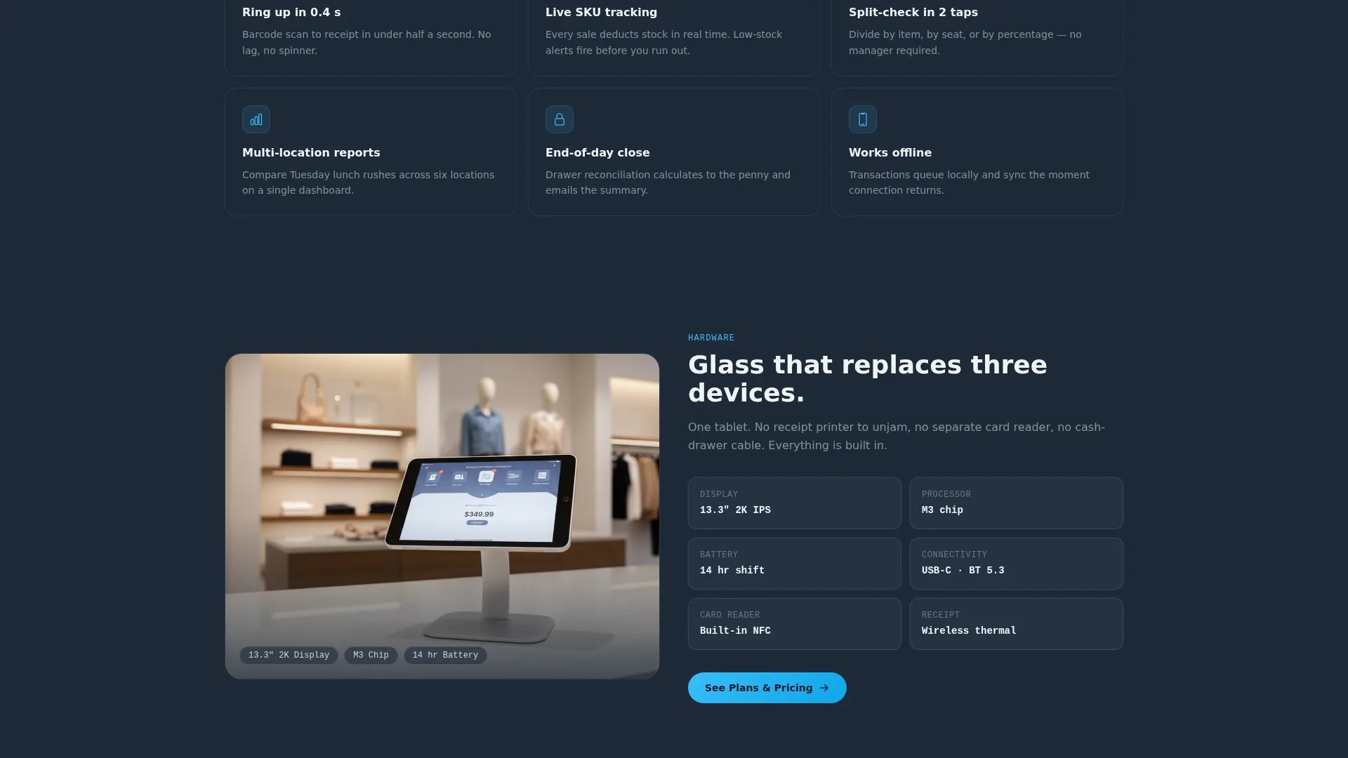 Retail POS System Landing Page Template