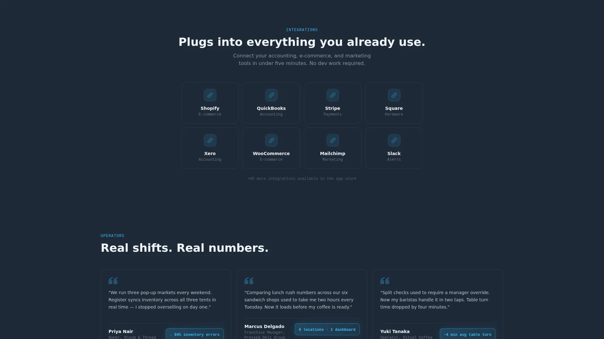 Retail POS System Landing Page Template