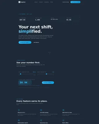 Retail POS System Landing Page Template