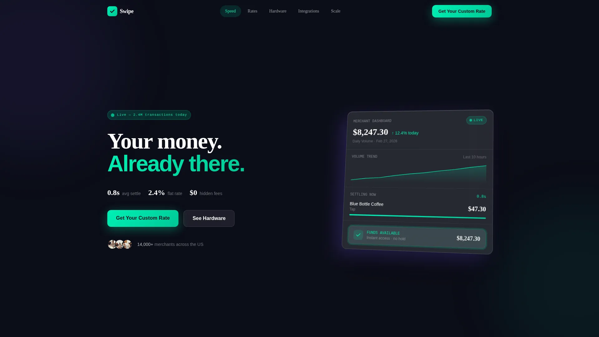 Retail Payment Processing Landing Page Template