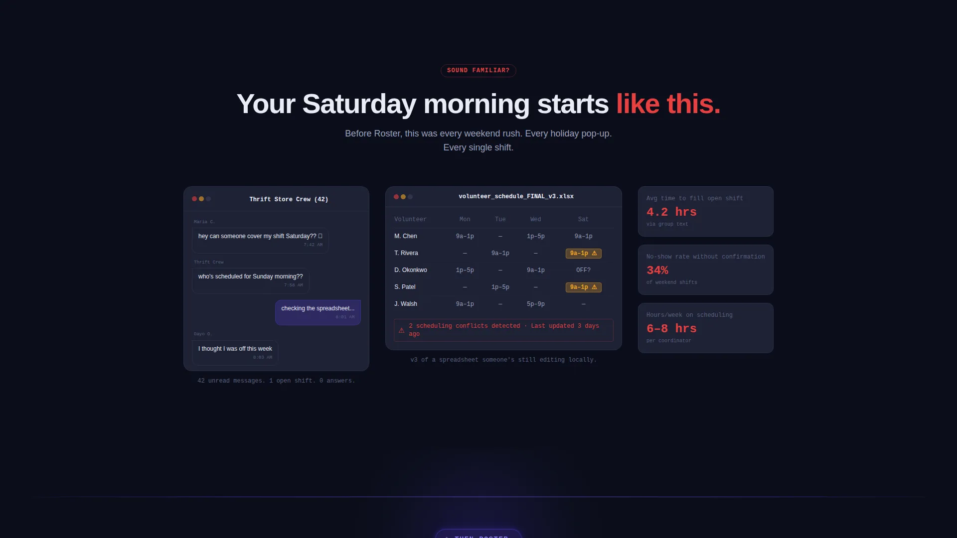 Agile Volunteer Ops Landing Page Template