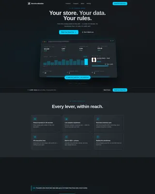 Retail Commerce Landing Page Template