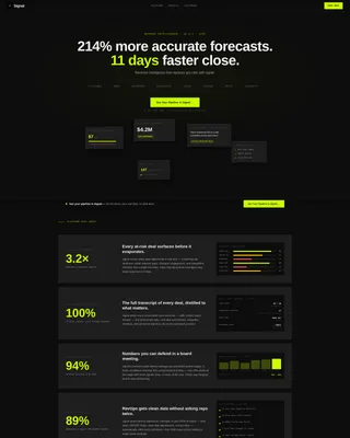 Revenue Intelligence Landing Page Template
