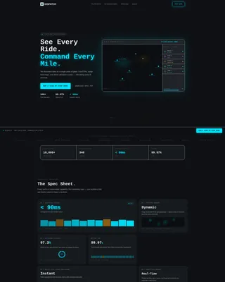 Ride-Hailing Platform Bento Grid Landing Page Template