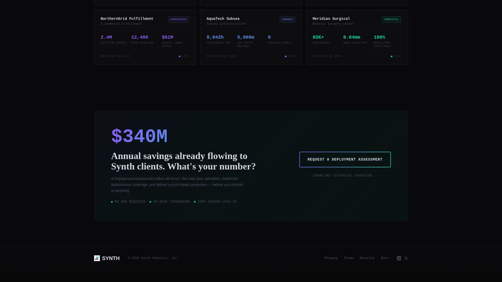 Autonomous Robotech Enterprise Landing Page Template