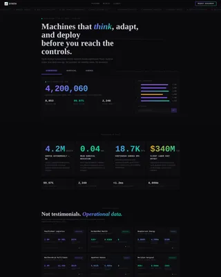Autonomous Robotech Enterprise Landing Page Template
