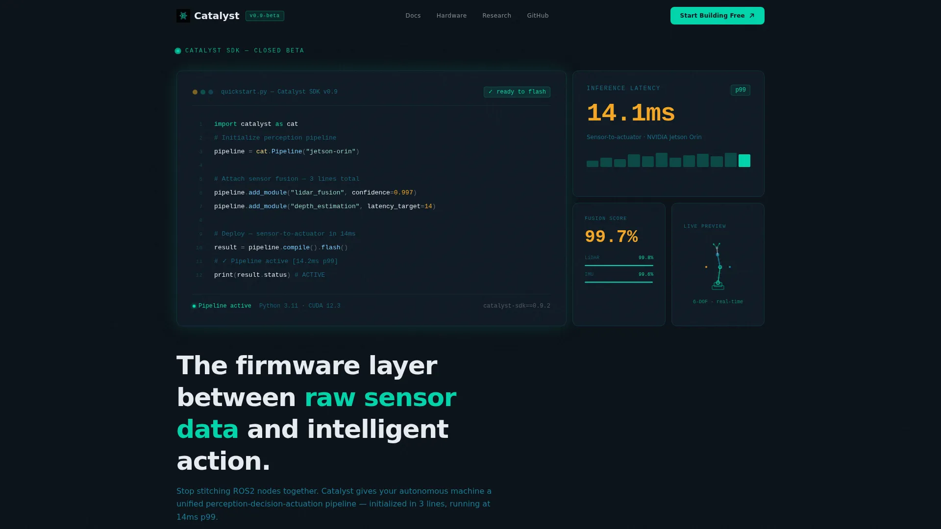 Bento Grid Landing Page Template for Robotics Startups