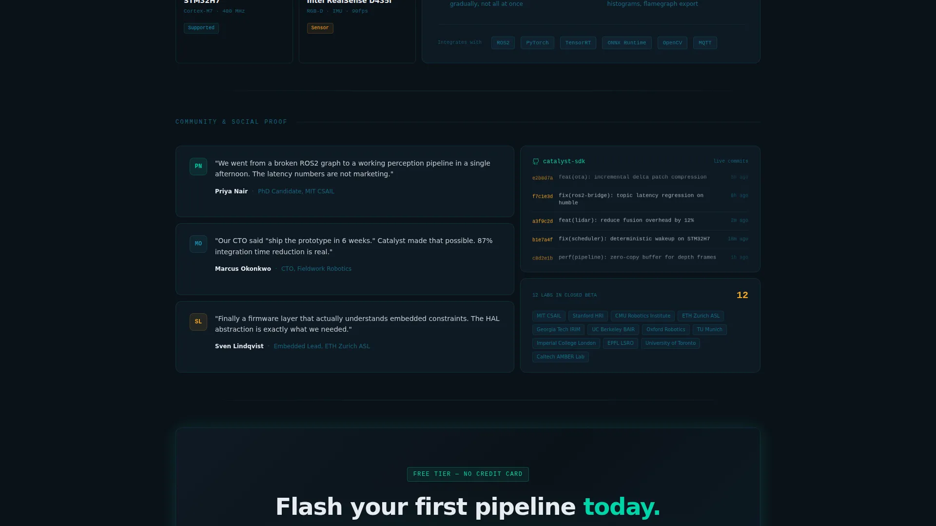 Bento Grid Landing Page Template for Robotics Startups