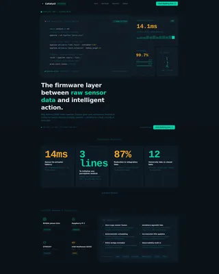 Bento Grid Landing Page Template for Robotics Startups