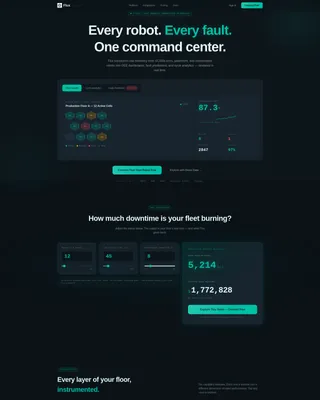 Robotics Analytics Landing Page Template