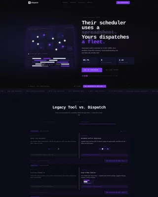Robotics Fleet Scheduling Landing Page Template