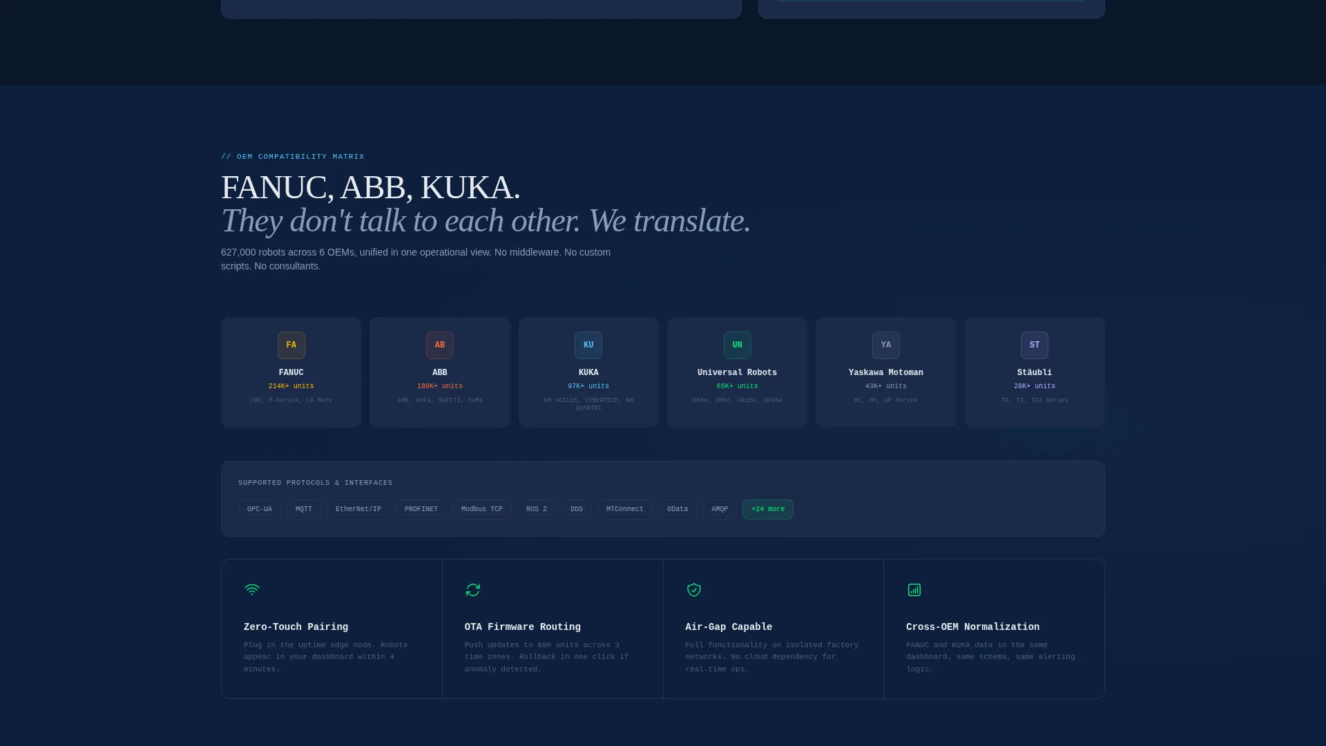 Robotics Fleet Management Landing Page Template