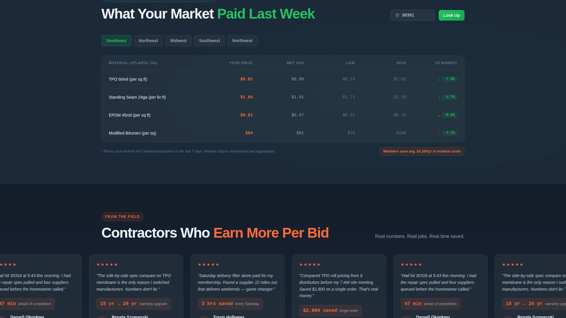 Roofing Membership Landing Page Template