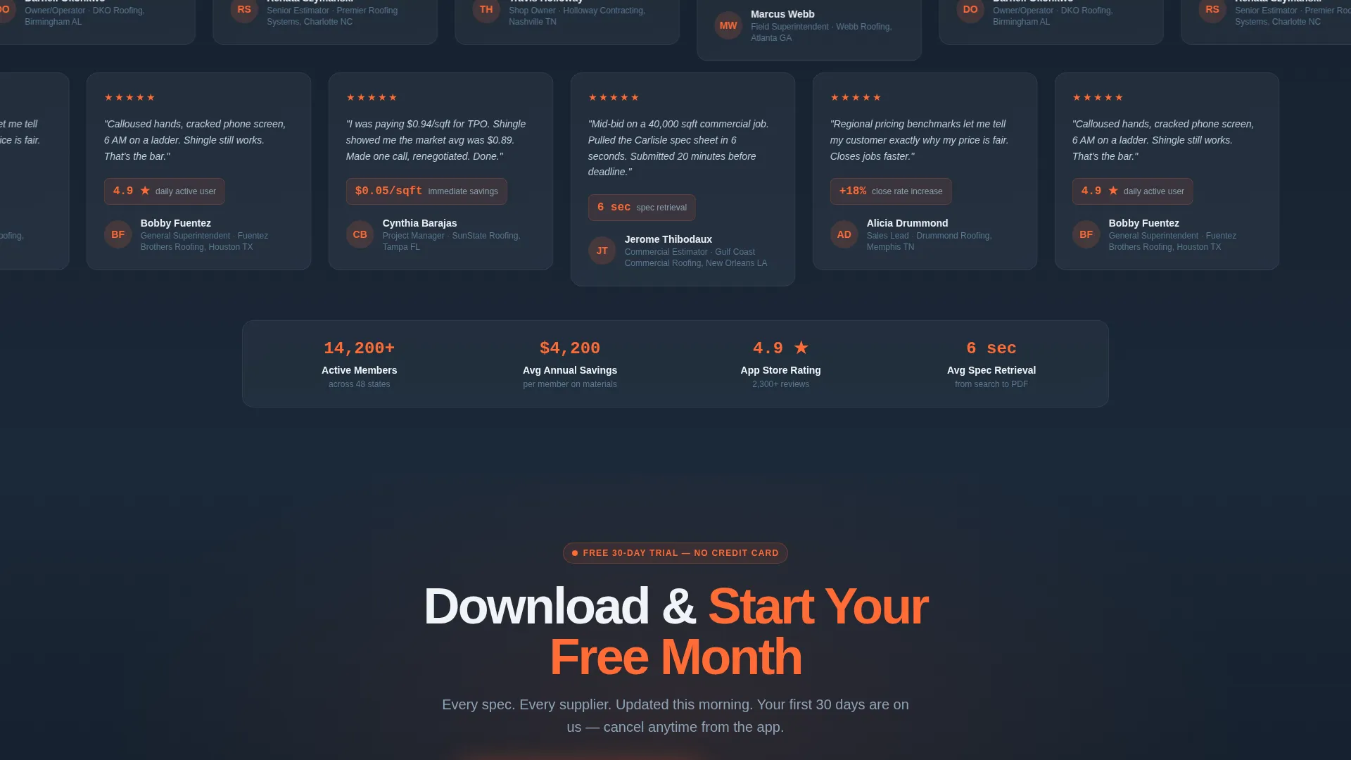 Roofing Membership Landing Page Template