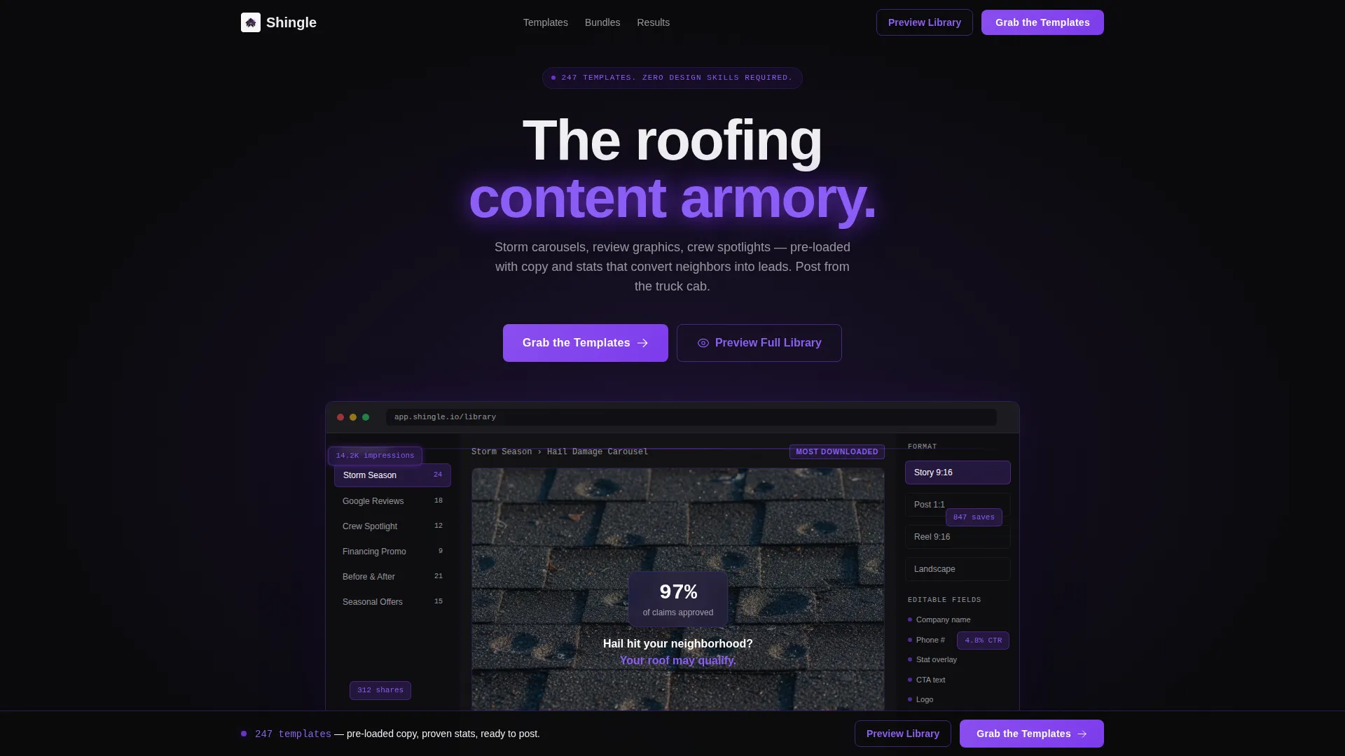Roofing Solutions Landing Page Template