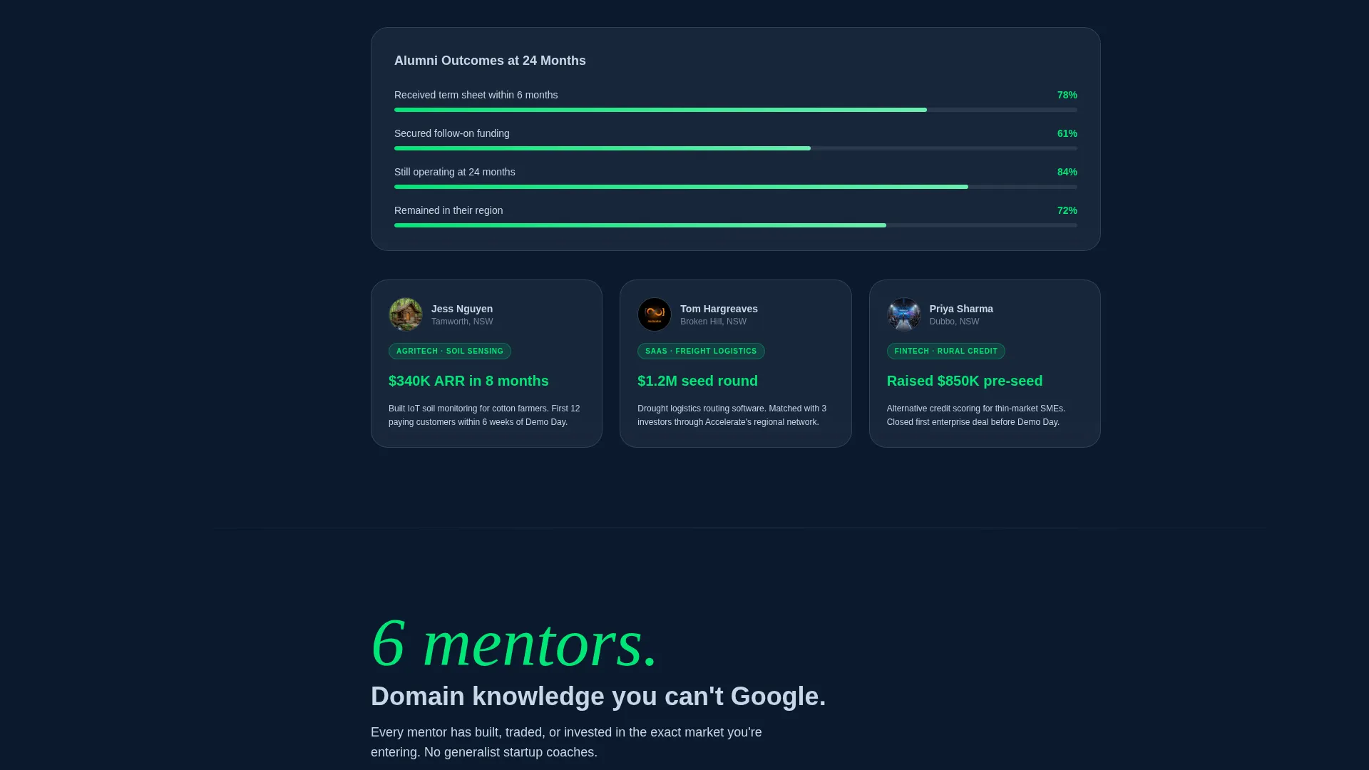 Rural & Regional Startup Accelerator Website Template
