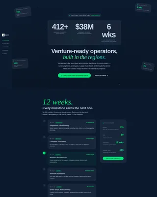 Rural & Regional Startup Accelerator Website Template