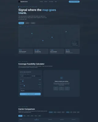 Rural Telecom Dashboard Landing Page Template